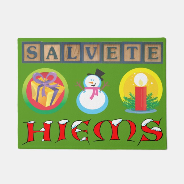 Latin Winter Welcome Mat (Front)