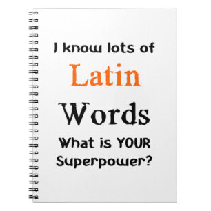latin words spiral notebook