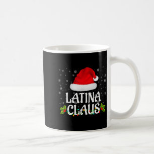 Latina Claus Christmas Lights Santa Pajama Family  Coffee Mug