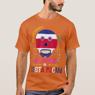Latina Costa Rica Flag Funny Costa Rican Wife  T-Shirt