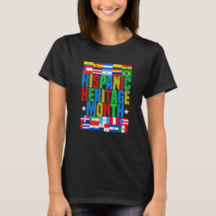 Latina Countries Flag Hispanic Heritage Month Lati T-Shirt