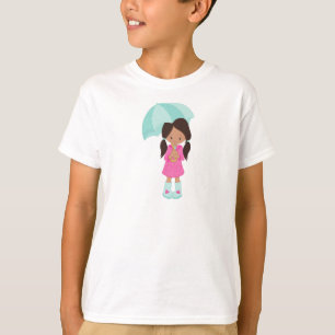 Latina Girl, Girl In Raincoat, Girl With Umbrella T-Shirt