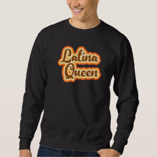 Latina Queen Retro Vintage Style Graphic Girls Spa Sweatshirt