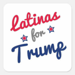 Latinas for Trump Square Sticker