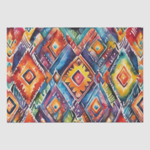 Latino Bright Watercolor Blanket pattern decoupage Tissue Paper