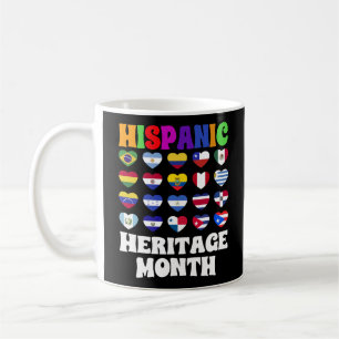 Latino Countries Flags Heart, Happy Celebration  Coffee Mug