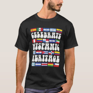 Latino Countries Flags Hispanic Heritage Month Men T-Shirt
