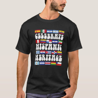 Latino Countries Flags Hispanic Heritage Month Men T-Shirt