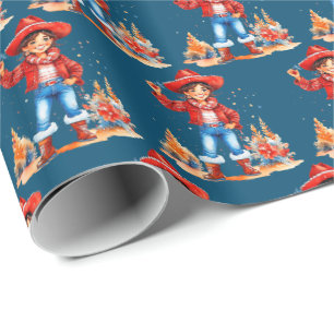 Latino Cowgirl Vaquera Christmas Wrapping Paper