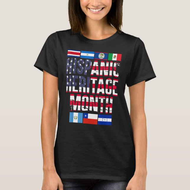 Latino Pride Latin American Culture Hispanic Herit T-Shirt (Front)