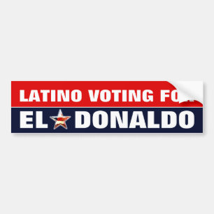 Latino Voting For Donald Trump Bumper Sticker
