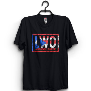 Latino world order Puerto Rico blue and red T-Shirt