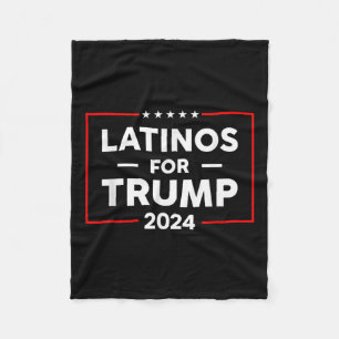 Latinos For Trump 2024 Fleece Blanket