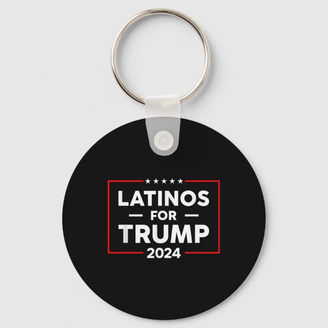 Latinos For Trump 2024  Key Ring (Front)