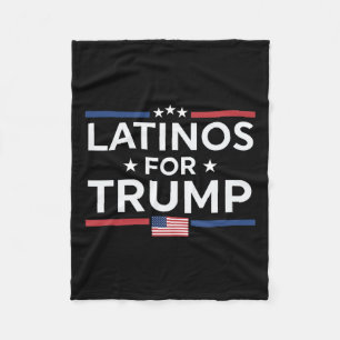 Latinos For Trump 2024 - President Election Trump Fleece Blanket