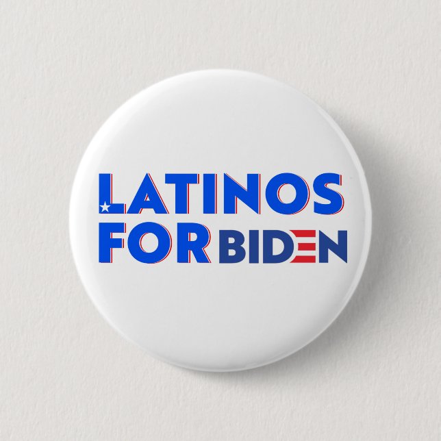 Latinos Para Joe Biden Round Button (Front)