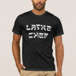 Latke Chef Dark T-Shirt<br><div class="desc">Doesn't everybody love latkes on Chanukah! This is a great gift for the Latke chef, the person who loves to make Chanukah latkes, those calorie laden potato pancakes that everybody loves to eat with applesauce or sour cream. Happy Chanukah!</div>