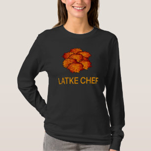 Latke Chef Hanukkah Latkes Party Jewish Food Menor T-Shirt