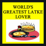 LATKES2 POSTER<br><div class="desc">A GREAT DESIGN FOR THE LOVER OF LATKES! OR IS THAT LATKAS?  VISIT OUT GALLERY FOR MORE GREAT DESIGNS!</div>