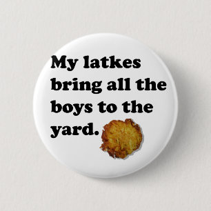 Latkes 6 Cm Round Badge