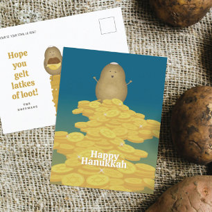 Latkes and Gelt Hanukkah Card
