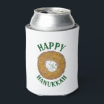 Latkes Happy Hanukkah Chanukah Jewish Holidays Can Cooler<br><div class="desc">Design features an original marker illustration of a delicious latke potato pancake topped with sour cream, a staple in Jewish cuisine. Ideal for Hanukkah celebrations! This latke design is also available on other products. Lots of additional foodie designs are also available from this shop! Don't see what you're looking for?...</div>