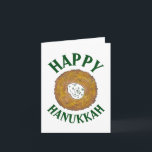 Latkes Happy Hanukkah Chanukah Jewish Holidays Card<br><div class="desc">Design features an original marker illustration of a delicious latke potato pancake topped with sour cream, a staple in Jewish holiday cuisine. Ideal for Hanukkah celebrations! This Chanukah latkes design is also available on other products. Lots of additional foodie designs are also available from this shop! Don't see what you're...</div>