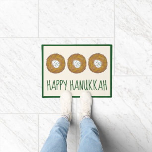 Latkes Happy Hanukkah Chanukah Jewish Holidays Doormat