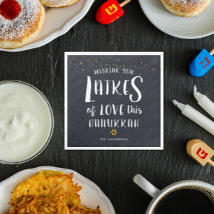 Latkes of Love   Hanukkah Party Napkin