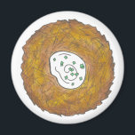 Latkes Potato Pancakes Deli Delicatessen Cook Chef Magnet<br><div class="desc">Design features an original marker illustration of a delicious latke potato pancake topped with sour cream, a staple in Jewish holiday cuisine. Ideal for Hanukkah celebrations! This Chanukah latkes design is also available on other products. Lots of additional foodie designs are also available from this shop! Don't see what you're...</div>