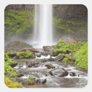 Latourell Falls, Columbia River Gorge, Oregon, Square Sticker