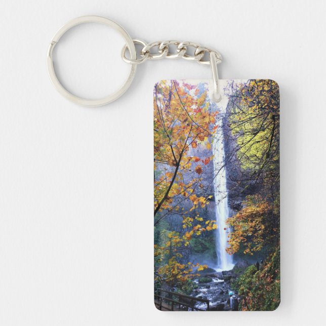 Latourell Falls, Oregon Key Ring (Front)