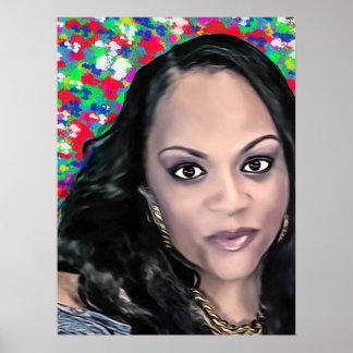 Latoya in colour selfie poster