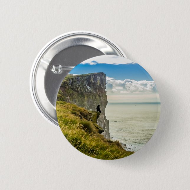 Latrabjarg cliffs, Iceland 6 Cm Round Badge (Front & Back)