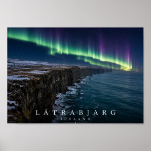 Látrabjarg Cliffs Iceland A4 Poster