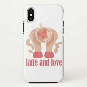 Latte and love cup, hands and coffee quote Case-Mate iPhone case