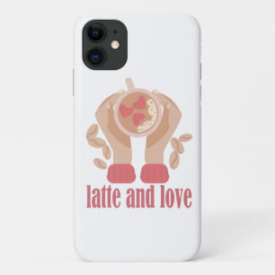 Latte and love cup, hands and coffee quote Case-Mate iPhone case