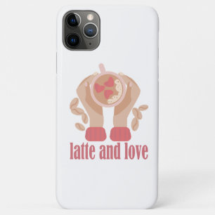 Latte and love cup, hands and coffee quote   Case-Mate iPhone case