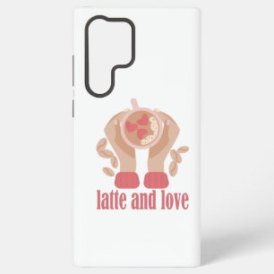 Latte and love cup, hands and coffee quote samsung galaxy case