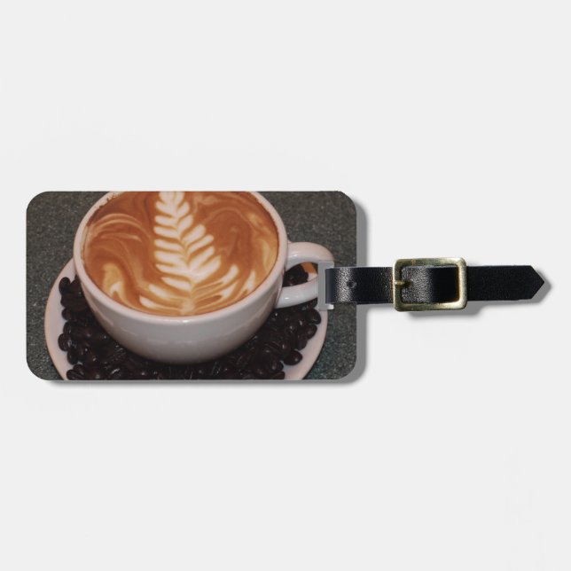 Latte Art Luggage Tag (Front Horizontal)