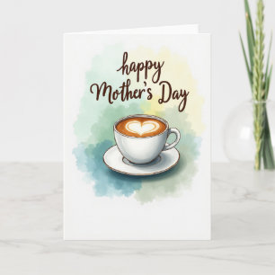 Latte Art Mothers Day Card