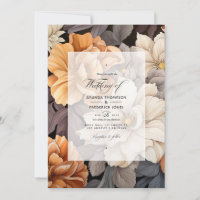 Latte Brown to Caramel Floral Fall Wedding