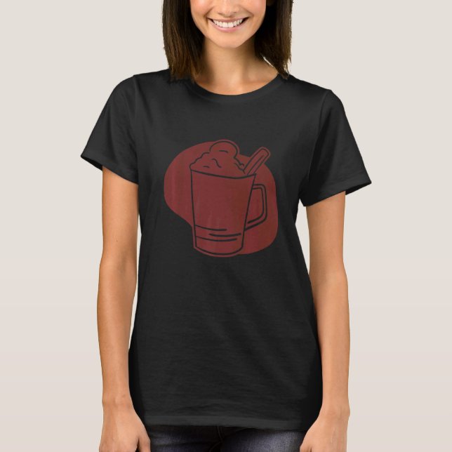 Latte Coffe Cup   T-Shirt (Front)