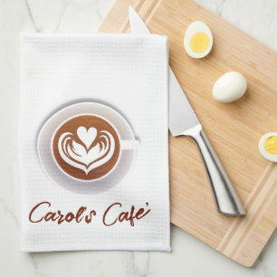 Latte Coffee Cafe  Tea Towel