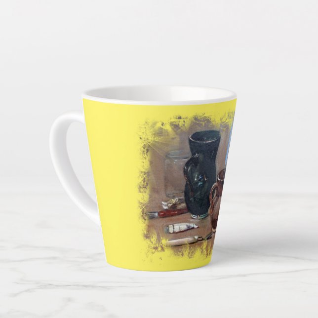 Latte Coffee Cup (Left Angle)