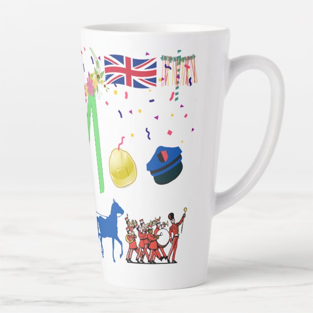 Latte/Coffee Mugs - Labour Day Celebration (Right)