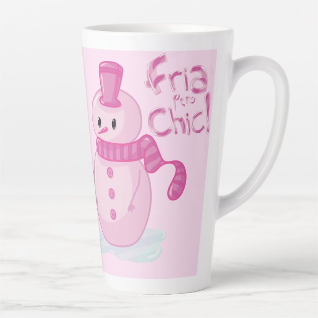 Latte coffee mugs with snowman (Right)