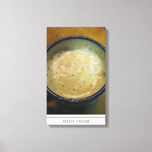 Latte Foam Art on Canvas Print