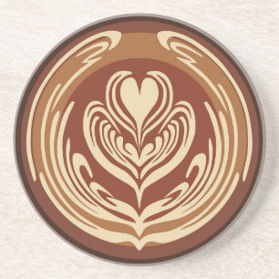 Latte Heart Art Coaster