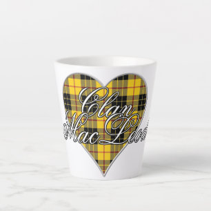 Latte Love Clan MacLeod of Lewis Tartan Heart Mug